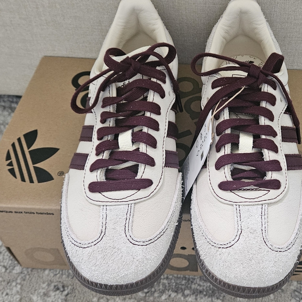 Adidas Samba OG Wonder White / Maroon / Putty Grey